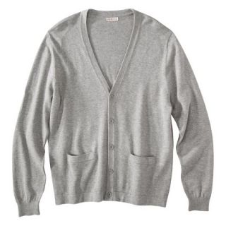 Merona Mens Long Sleeve Cardigan Sweater   Light Gray Heather XXL
