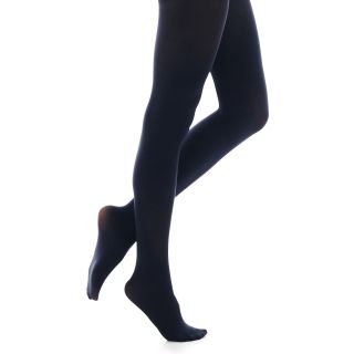 Solid Control Top Opaque Tights, Navy, Womens