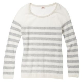 Mossimo Supply Co. Juniors Mesh Striped Sweater   Dogbone/Gray XXL(19)