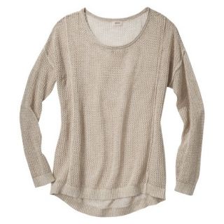 Mossimo Supply Co. Juniors Plus Size Mesh Pullover Sweater   Oatmeal 3