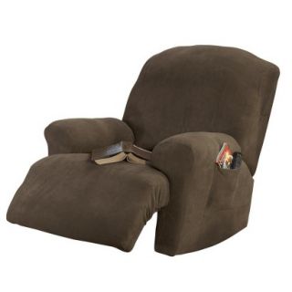 Sure Fit Stretch Pique Recliner Slipcover   Taupe