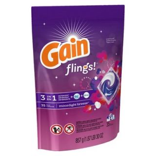 Gain Flings Moonlight Breeze Laundry Detergent Pacs   35 Count