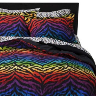 Zebra Rainbow Bed Set   Full