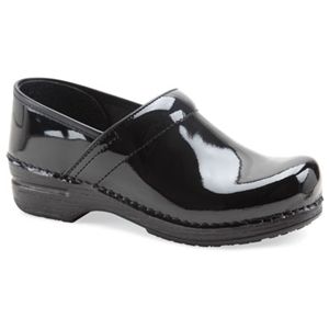 Dansko Womens Pro XP Professional Wide Black Patent Shoes, Size 38 W   3911 180202