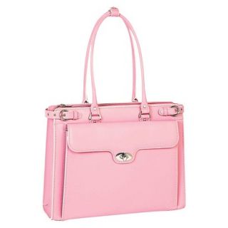 McKleinUSA Winnetka Leather Ladies Briefcase with Removable Sleeve   Pink