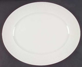 Johnson Brothers Athena 13 Oval Serving Platter, Fine China Dinnerware   White,