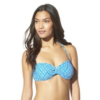 Mossimo Womens Mix and Match Printed Bandeau Swim Top  Cool Blue XS