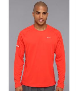 Nike Miler L/S UV Shirt Mens Long Sleeve Pullover (Orange)