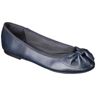 Womens Sam & Libby Chelsea Bow Genuine Leather Flat   Navy 10