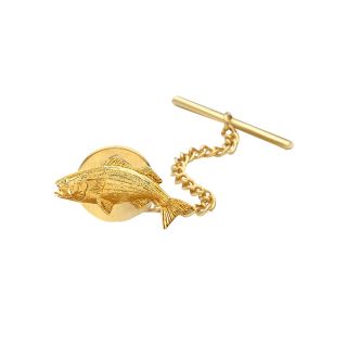 Fish Gold Plated Tie Tack
