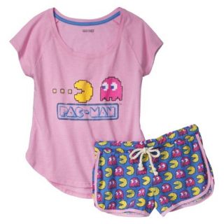 Pacman Juniors Pajama Set   Pink M(7 9)