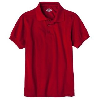 Dickies Boys School Uniform Short Sleeve Pique Polo   Red 14