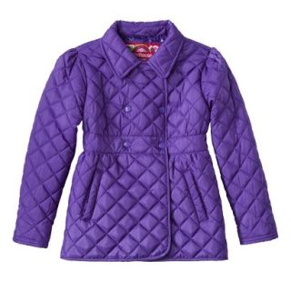 Dollhouse Infant Toddler Girls Quilted Trench Coat   Purple 24 M