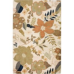 Hand tufted Hesiod Ivory Wool Rug (8 X 10)