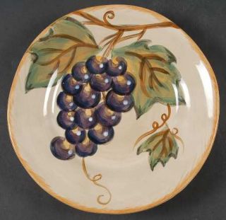 Tabletops Unlimited Napa (No Words, Grapes) Salad Plate, Fine China Dinnerware  