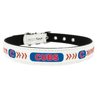 Chicago Cubs Classic Leather Toy Baseball Collar