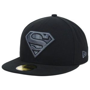 DC Comics Superman Hero Black Gray Basic 59FIFTY Cap