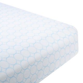Swaddle Designs Fitted Crib Sheet   Pastel Blue Mod Circles