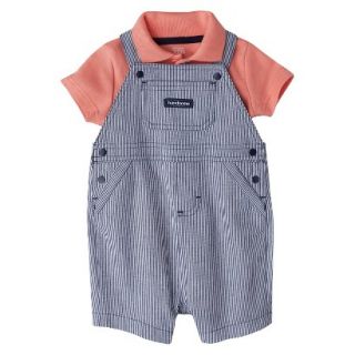 Just One YouMade by Carters Infant Boys Shortall Set   Orange/Dark Grey 18