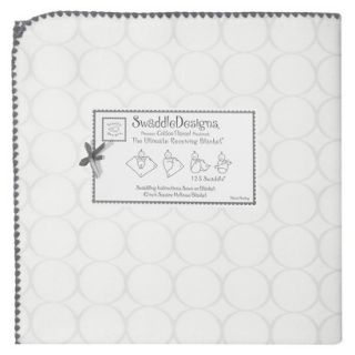 Swaddle Designs Ultimate Receiving Blanket   Sterling Mod Circles