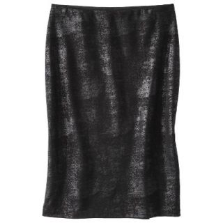 Mossimo Womens Ponte Pencil Skirt   Black Foil XXL