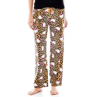 Hello Kitty Cotton Sleep Pants, Brown, Womens