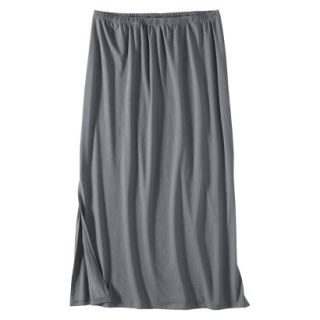 Mossimo Womens Plus Size Double Slit Maxi Skirt   Gray 1