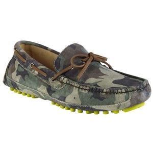 Cole Haan Mens Grant Canoe Camp Moccasin Forest Multi Camo Suede Shoes, Size 11.5 M   C12500