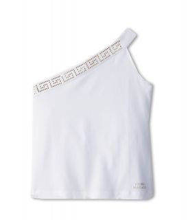 Versace Kids One Shoulder Shirt Girls Sleeveless (White)
