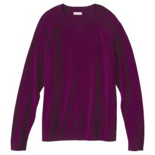 Merona Mens Cotton Cashmere Pullover Sweater   Wineberry L
