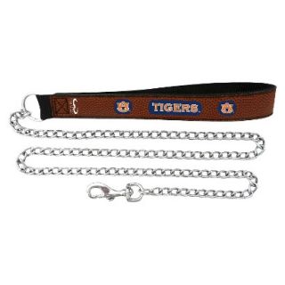 Auburn Tigers Football Leather 2.5mm Chain Leash   M
