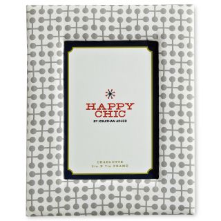 HAPPY CHIC BY JONATHAN ADLER Charlotte Fabric Picture Frame, Green/White