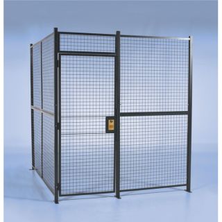 Wirecrafters Pre Engineered Security Room   16Ft.L x 16Ft.W x 8Ft.H Panels., 4 