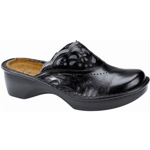 Naot Womens Havana Black Madras Shadow Grey Nubuck Shoes, Size 38 M   71028 NT4