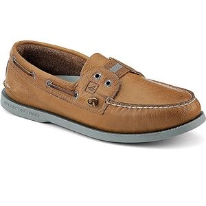 Sperry Top Sider Mens Authentic Original Gore Colored Sole Tan Teal Shoes, Size 10.5 M   1049410