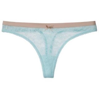 Xhilaration Juniors All Over Lace Thong   Moonstone Blue M