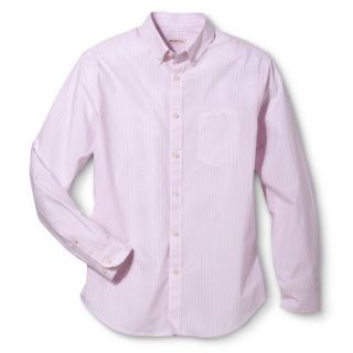 Merona Mens Pink Stripe Long Sleeve Button Down XL