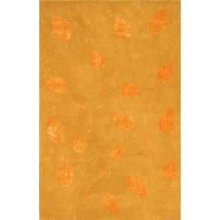 Florence Gold/ Tangerine Wool Area Rug (8 X 11)