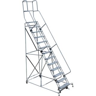 Cotterman Rolling Steel Ladder   450 Lb. Capacity, 13 Step Ladder, 130 Inch H