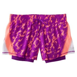 C9 by Champion Womens Woven Short With Compression Short   Purple Reef L