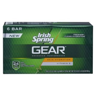 Irish Spring GEAR Hydra Clean Bar Soap   6 count