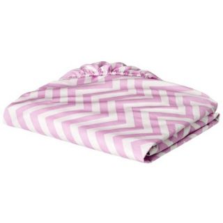 Fitted Crib Sheet   Pink Chevron by Circo