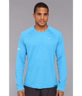 Nike Miler L/S UV Shirt Mens Long Sleeve Pullover (Blue)