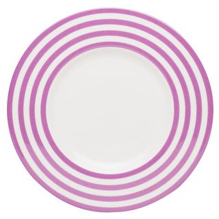 Red Vanilla Freshness Lines 9 inch Violet Salad Plates (set Of 6)