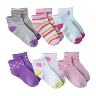 Circo Infant Toddler Girls Assorted Low Cut Socks   Pink/Purple 6 12 M