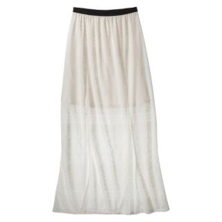 Xhilaration Juniors Maxi Skirt   Off White L