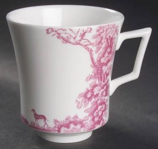 Wedgwood After Landscape Mug, Fine China Dinnerware   Pink,Enlarged Landscape Sc