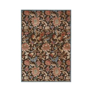 Nourison Wilshire Hand Carved Floral Rectangular Rugs, Brown
