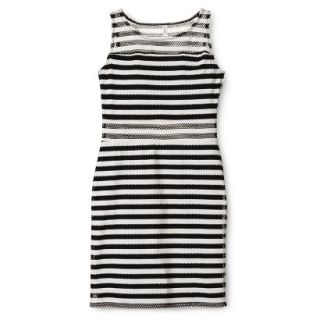 Xhilaration Juniors Striped Bodycon Dress   Black/White L(11 13)