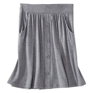 Merona Petites Button Front Skirt   Gray XSP